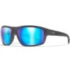 Wiley X WX Contend Glasses - Captivate Polarized Blue Mirror Lens / Matte Graphite Frame -Camp Furnish Sales Store ACCNT09 1