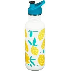 Klean Kanteen Classic 800ml Bottle Sport Cap Lemon 5 Klean Kanteen Classic 800ml Bottle Sport Cap Lemon -Camp Furnish Sales Store Classic Lemon 02