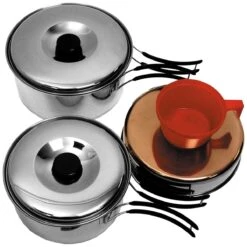Fox Outdoor Mess Kit Large Stainless Steel 2 Pax