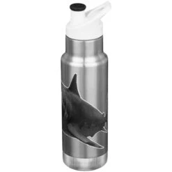 Klean Kanteen Kid Kanteen 355ml Classic Insulated Bottle Sport Cap Mr. Shark -Camp Furnish Sales Store Kid Kanteen Mr Shark 02