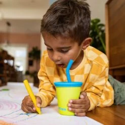 Klean Kanteen Kid's Cup 295ml W/Straw Lid Juicy Pear -Camp Furnish Sales Store Klean Kanteen Kid s Cup 295ml Straw Lid Juicy Pear 2 1200x1200