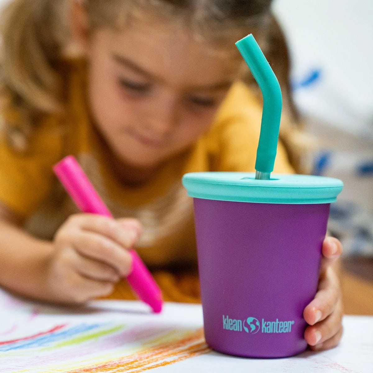 Klean Kanteen Kid's Cup 295ml W/Straw Lid Sparkling Grape 4 Klean Kanteen Kid's Cup 295ml W/Straw Lid Sparkling Grape - Image 2