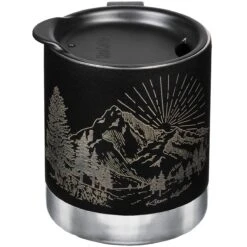 Klean Kanteen 355ml Insulated Camp Mug W/Tumbler Lid Mountain-Black -Camp Furnish Sales Store Klean Kanteen Insulated Mug Mountain Black 05