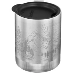 Klean Kanteen 355ml Insulated Camp Mug W/Tumbler Lid Mountain-Brushed Stainless -Camp Furnish Sales Store Klean Kanteen Insulated Mug Mountain Brushed Stainless 05