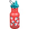 Klean Kanteen Kid Kanteen 355ml Bottle Sippy Cap Coral Strawberries -Camp Furnish Sales Store Klean Kanteen Kid Kanteen 355ml Sippy Cap Coral Strawberries 01