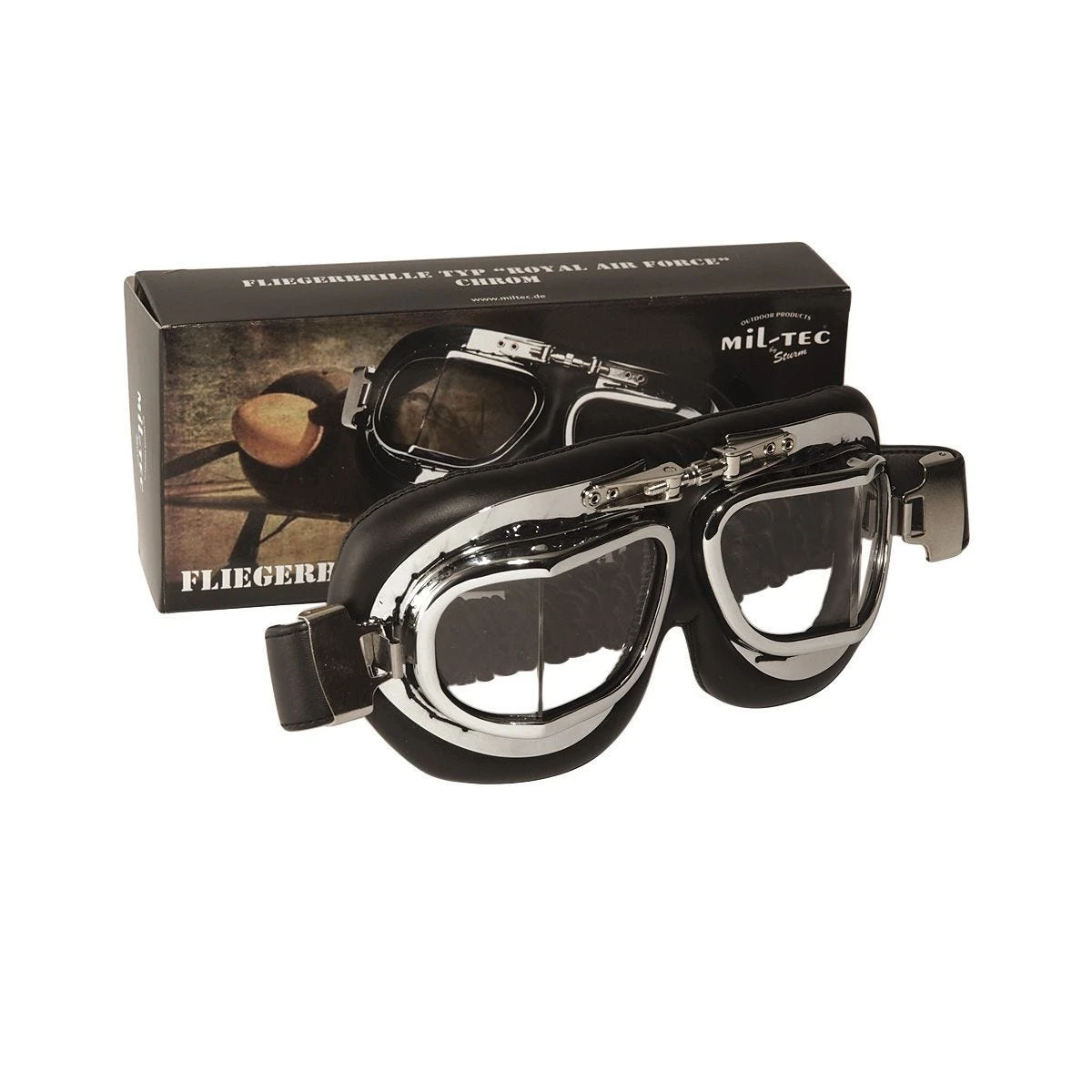 Mil-Tec Royal Air Force Aviator Googles Chrom 3 Mil-Tec Royal Air Force Aviator Googles Chrom