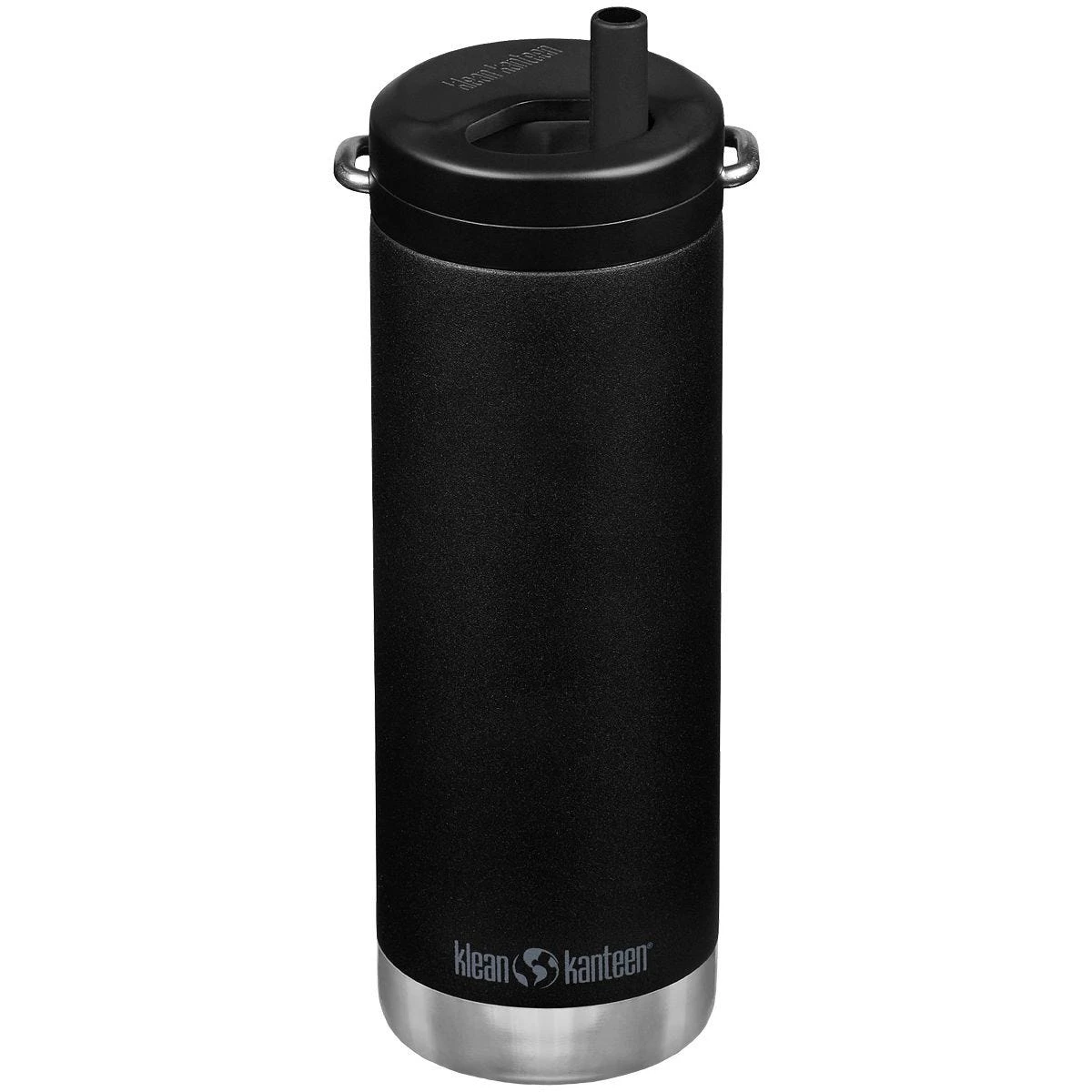 Klean Kanteen TKWide 473ml Insulated Bottle Twist Cap W/Straw Black 3 Klean Kanteen TKWide 473ml Insulated Bottle Twist Cap W/Straw Black