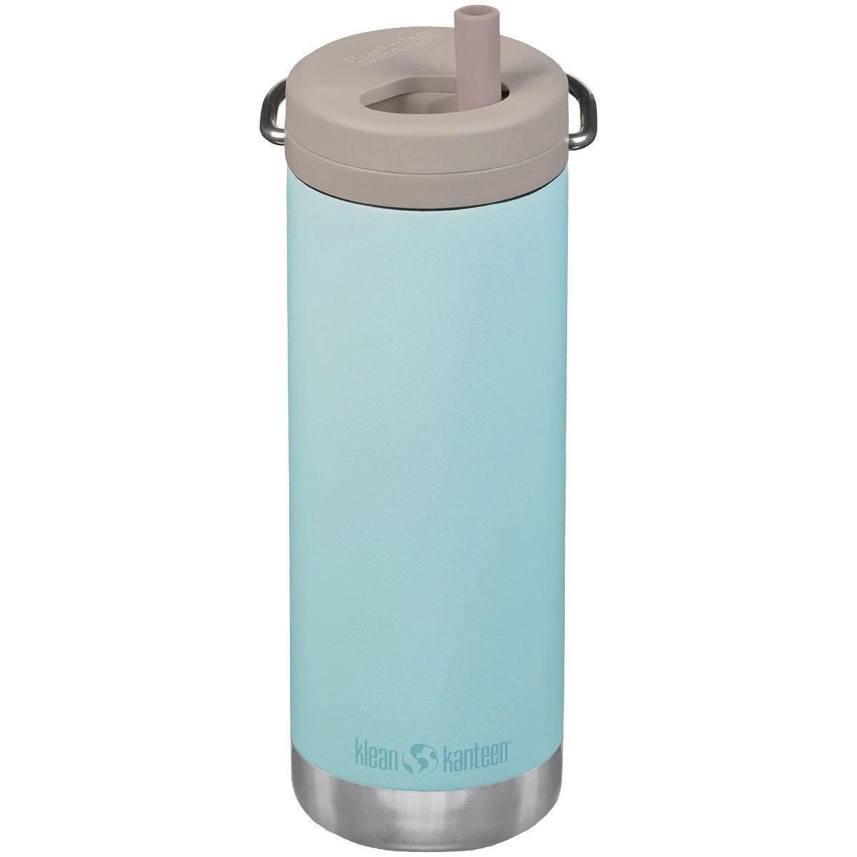 Klean Kanteen TKWide 473ml Insulated Bottle Twist Cap W/Straw Blue Tint 3 Klean Kanteen TKWide 473ml Insulated Bottle Twist Cap W/Straw Blue Tint