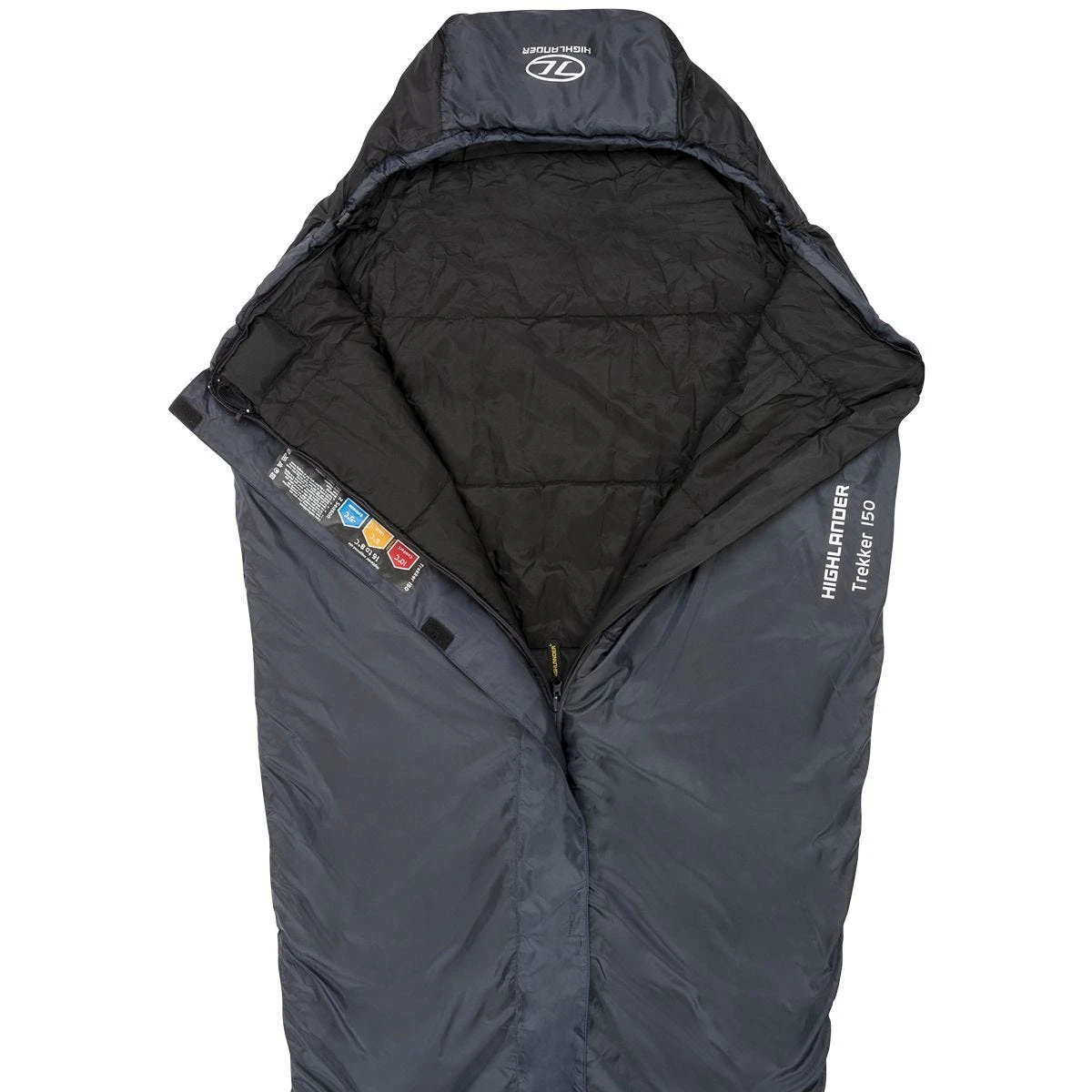 Highlander Trekker 150 Mummy Sleeping Bag Charcoal 6 Highlander Trekker 150 Mummy Sleeping Bag Charcoal - Image 4