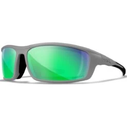 Wiley X WX Grid Glasses - Captivate Polarized Green Mirror Lenses / Matte Cool Grey Frame -Camp Furnish Sales Store Wiley X WX Grid Glasses CCGRD07 2 1200x1200