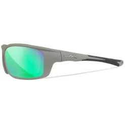 Wiley X WX Grid Glasses - Captivate Polarized Green Mirror Lenses / Matte Cool Grey Frame -Camp Furnish Sales Store Wiley X WX Grid Glasses CCGRD07 4 1200x1200