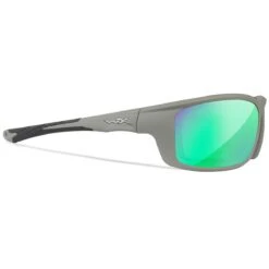 Wiley X WX Grid Glasses - Captivate Polarized Green Mirror Lenses / Matte Cool Grey Frame -Camp Furnish Sales Store Wiley X WX Grid Glasses CCGRD07 5 1200x1200