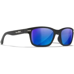 Wiley X WX Helix Glasses - Captivate Polarized Blue Mirror Lenses / Matte Black Frame -Camp Furnish Sales Store Wiley X WX Helix Glasses AC6HLX09 3 1200x1200
