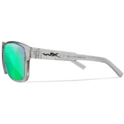 Wiley X WX Trek Glasses - Captivate Polarized Green Mirror Lenses / Gloss Crystal Light Grey Frame -Camp Furnish Sales Store Wiley X WX Trek Glasses AC6TRK07 3 1200x1200