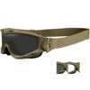 Wiley X Spear Goggles - Smoke Grey + Clear Lens / Tan Frame -Camp Furnish Sales Store Wiley x spear goggles smoke clear tan 001
