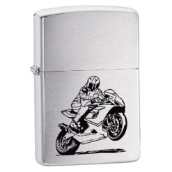 Zippo Motorcycle Brushed Chrome