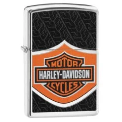 Zippo Harley Davidson Lighter High Polish Chrome
