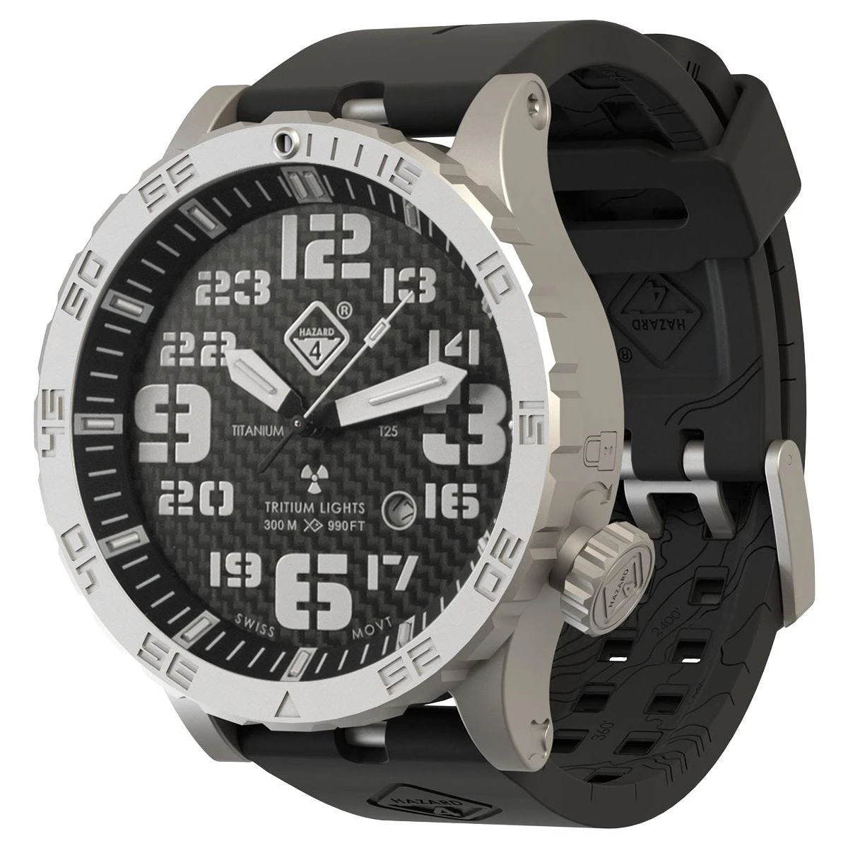 Hazard 4 Heavy Water Diver Titanium Tritium Watch Carbon Blue/Red 3 Hazard 4 Heavy Water Diver Titanium Tritium Watch Carbon Blue/Red