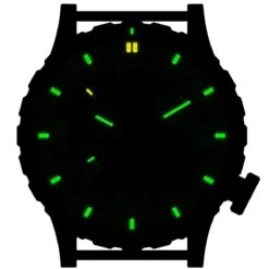 Hazard 4 Heavy Water Diver Titanium Tritium Watch Blacktie Yellow GMT Green/Yellow -Camp Furnish Sales Store hazard 4 hwd watch blacktie b yellow gmt ggyg 003