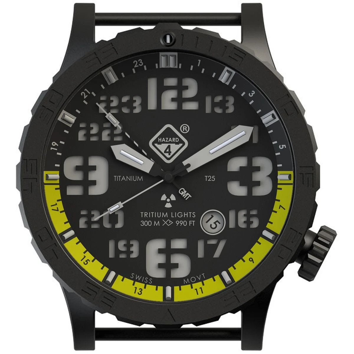 Hazard 4 Heavy Water Diver Titanium Tritium Watch Nightwatch Yellow GMT Green/Yellow 4 Hazard 4 Heavy Water Diver Titanium Tritium Watch Nightwatch Yellow GMT Green/Yellow - Image 2