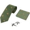 Jack Pyke Tie, Hanky And Cufflinks Gift Set Pheasant Green -Camp Furnish Sales Store jack pyke tie hanky cufflings gift set pheasant green 001