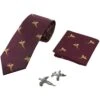 Jack Pyke Tie, Hanky And Cufflinks Gift Set Pheasant Wine 2 Jack Pyke Tie, Hanky And Cufflinks Gift Set Pheasant Wine -Camp Furnish Sales Store jack pyke tie hanky cufflings gift set pheasant wine 001