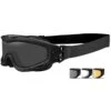 Wiley X Spear Goggles - Dual Smoke Grey + Clear + Light Rust Lens / Matte Black Frame -Camp Furnish Sales Store sp293dlb wiley x spear grey clr rust black 1