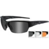 Wiley X WX Saint Glasses - Smoke + Clear + Light Rust Lens / Matte Black Frame 2 Wiley X WX Saint Glasses - Smoke + Clear + Light Rust Lens / Matte Black Frame -Camp Furnish Sales Store wileyX WX SAINT CHSAI06 ALL 1