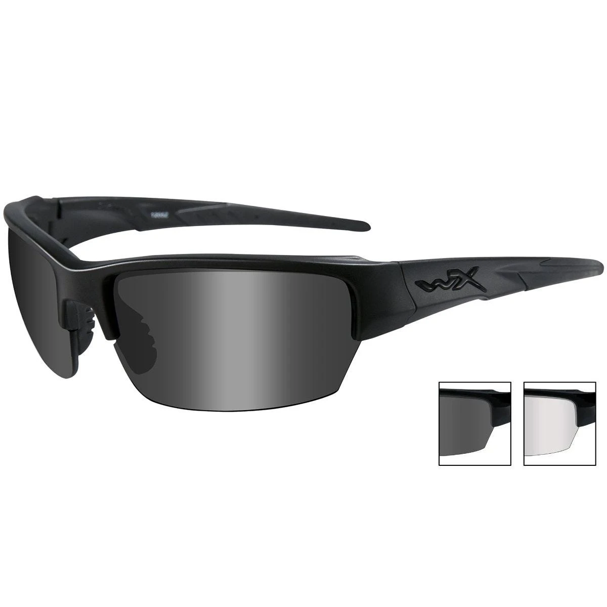 Wiley X WX Saint Glasses - Smoke Grey + Clear / Matte Black Frame 3 Wiley X WX Saint Glasses - Smoke Grey + Clear / Matte Black Frame