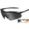 Wiley X WX Vapor Glasses - Smoke Grey + Clear + Light Rust Lens / Matte Black Frame