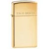 Zippo Slim High Polish Brass Engraved Lighter 1 Zippo Slim High Polish Brass Engraved Lighter -Camp Furnish Sales Store zippo slim high polish brass reg 1